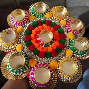 Festive Multicolor Diwali Decorative Plate